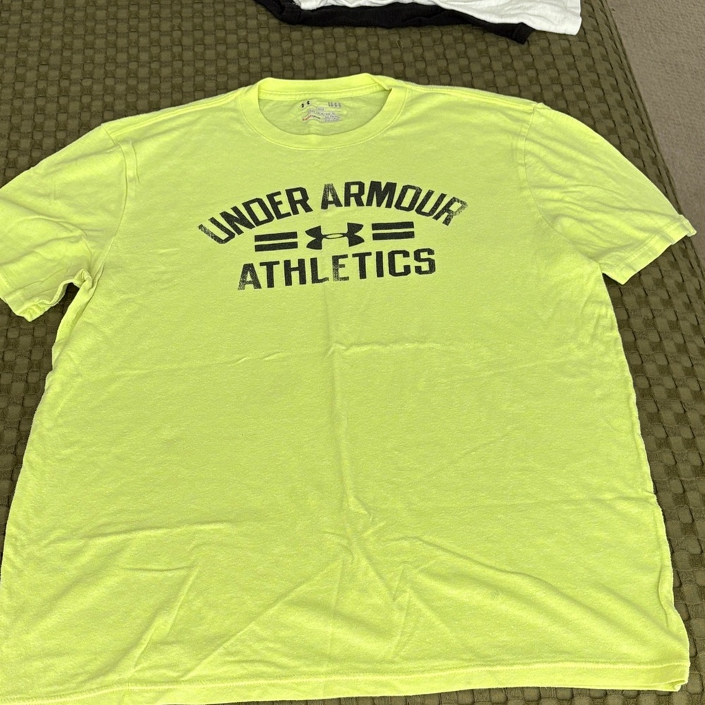 Under Armour Men's Neon Yellow Athletics Tee